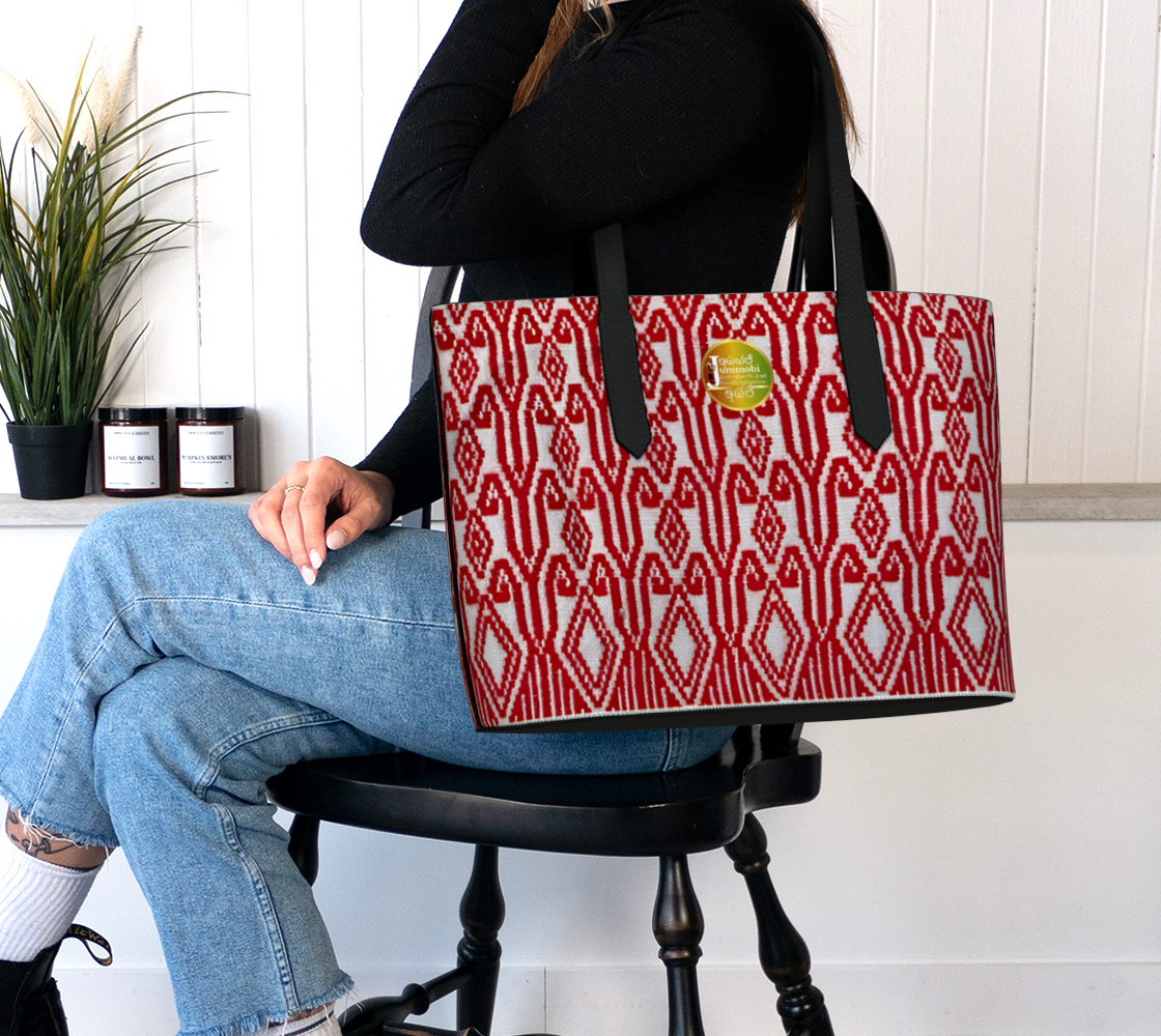 Red  Sabang Vegan tote ( Dangor /bigger print)