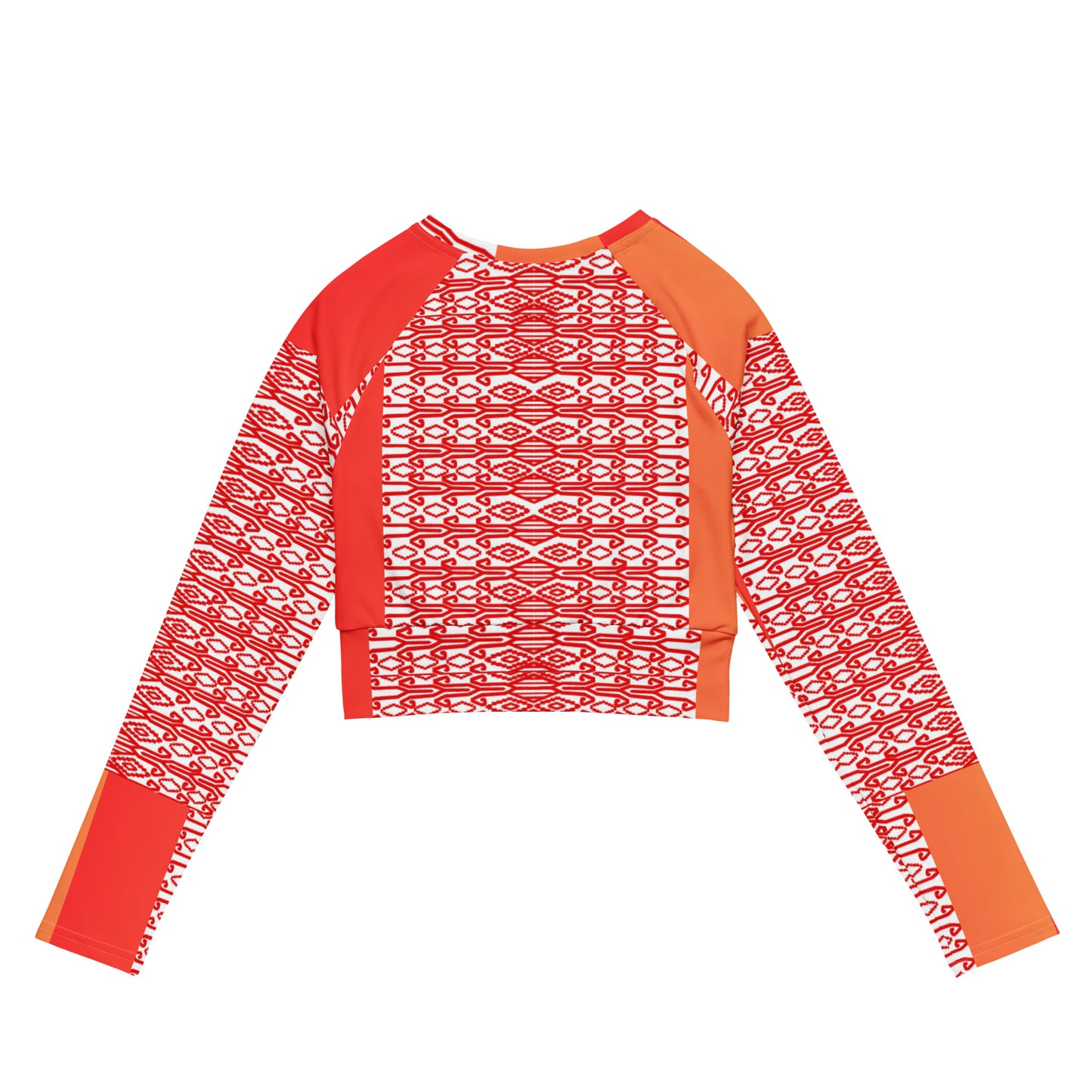 Recycled long-sleeve crop top
