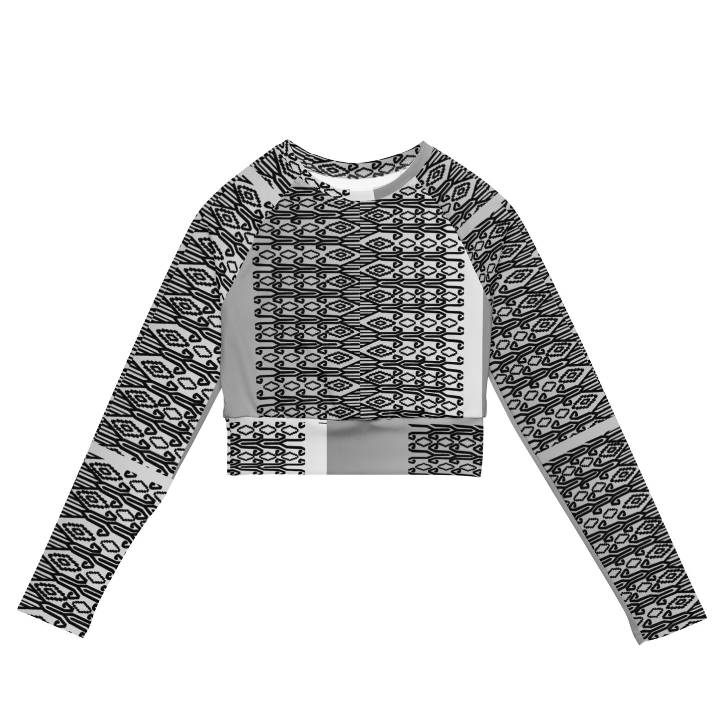 Recycled long-sleeve crop top