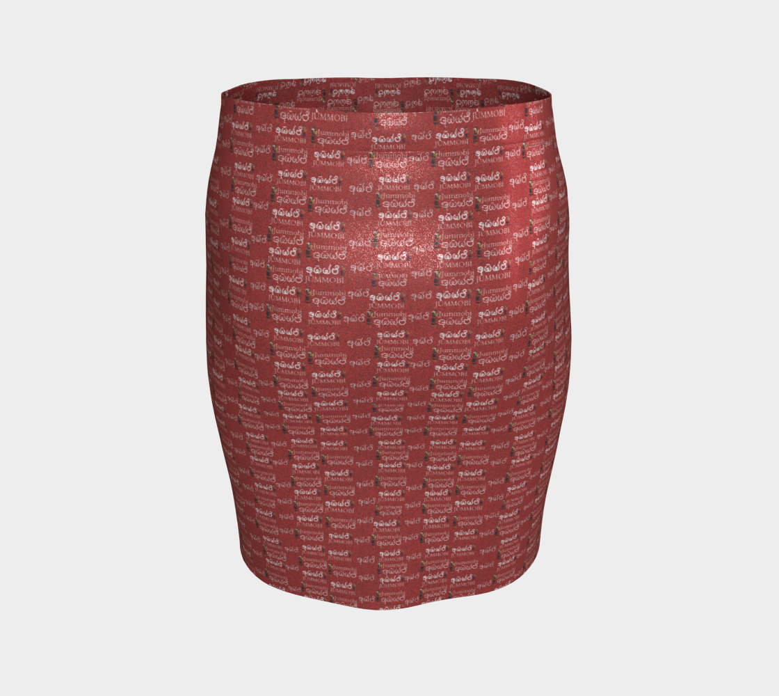 Gliter Red fitted skirt