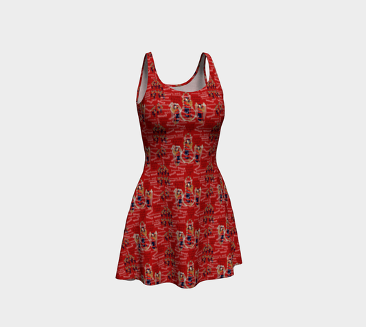 Jummobi Red Flare dress