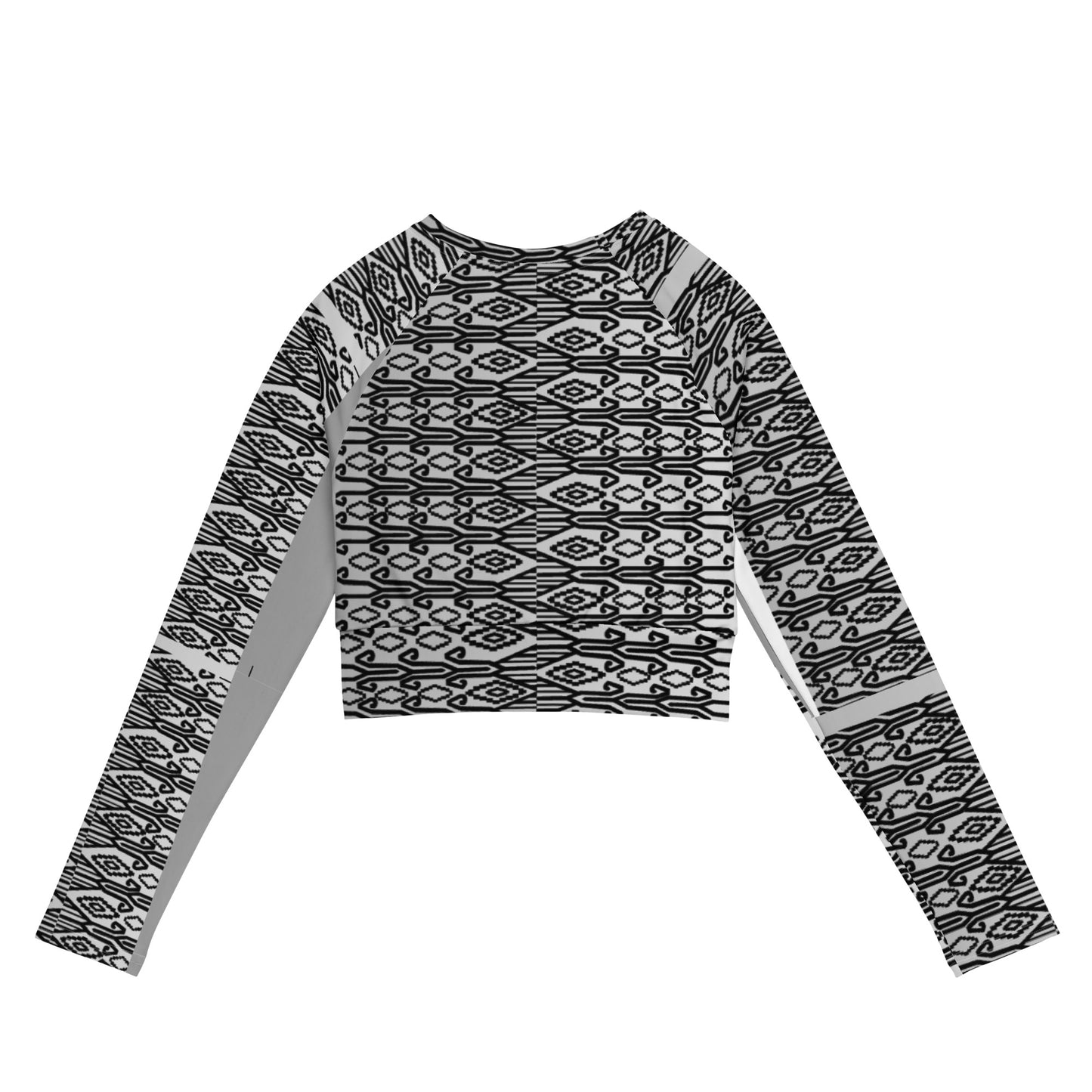 Recycled long-sleeve crop top