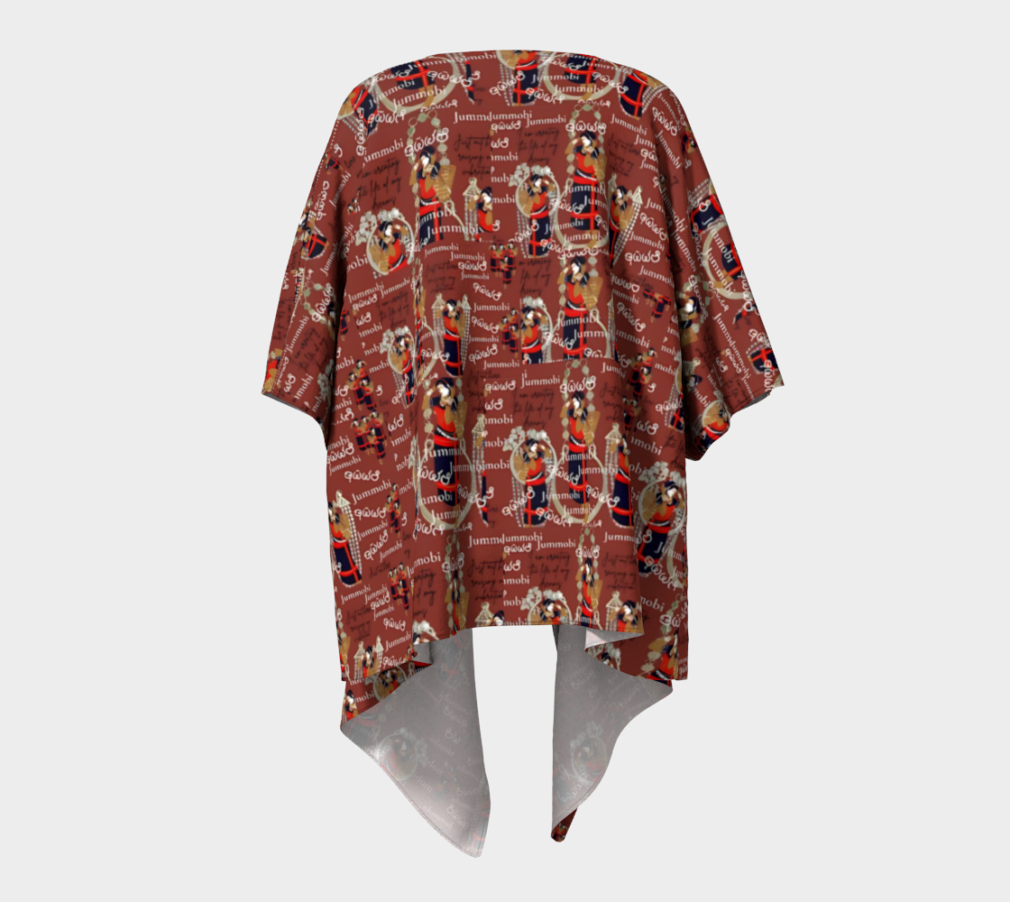 Jummobi draped kimono