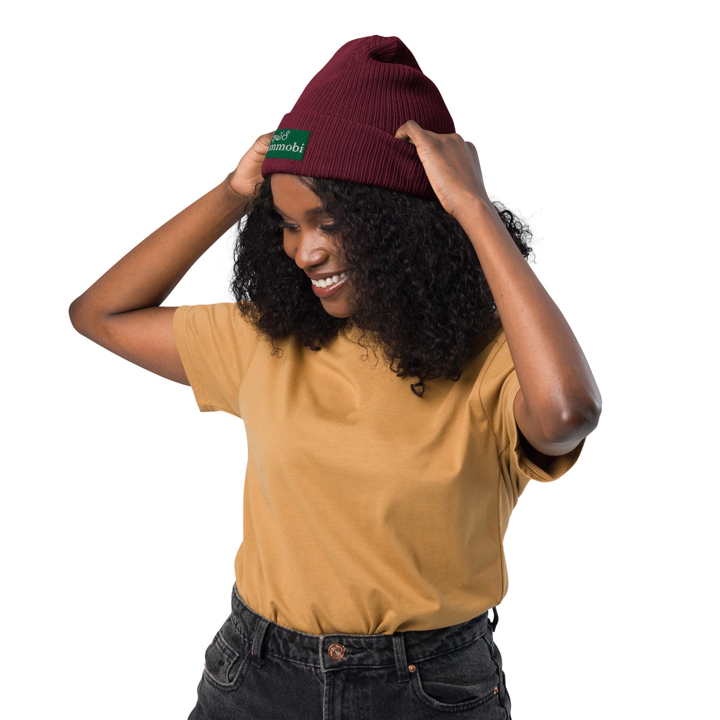 Organic ribbed beanie